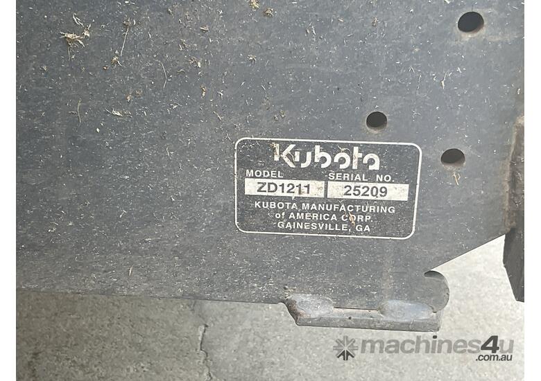 caption Kubota ZD1211 Zero Turn Ride On Mower (Council Asset)