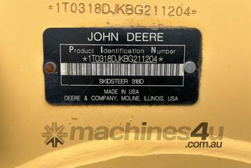 2012 John Deere 318D Wheeled Skid Steer