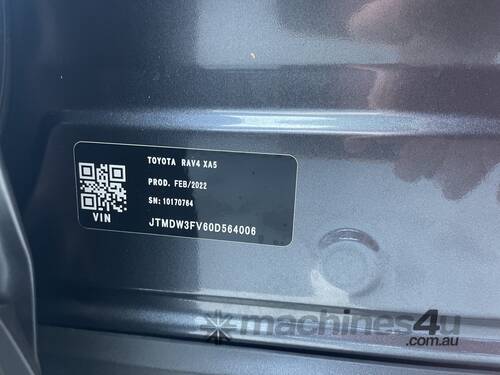 2022 Toyota RAV4 Cruiser Hybrid-Petrol (Auto) (Ex Lease)