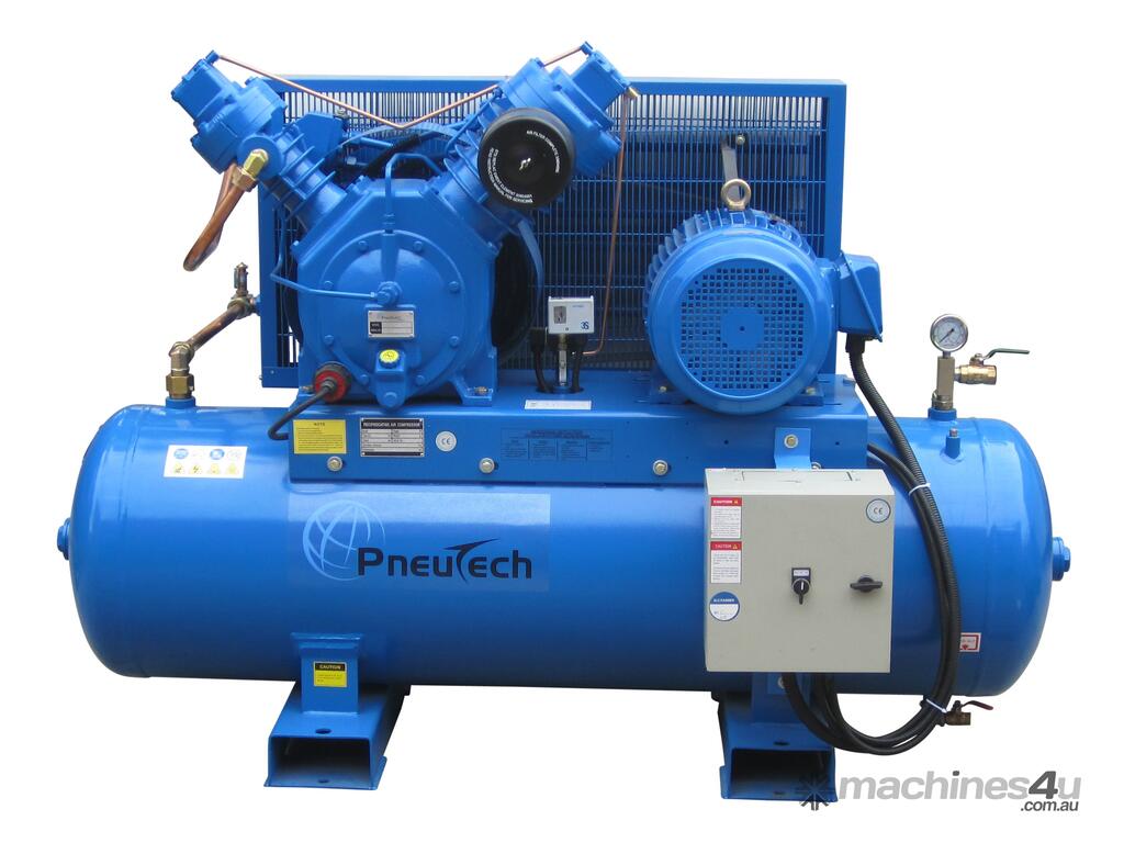 New 2014 Pneutech Pneutech PN150T 15HP Piston Air Compressor Three ...