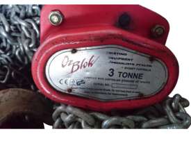 Chain Hoist Block & Tackle 3 ton x 6 mtr Drop - picture0' - Click to enlarge
