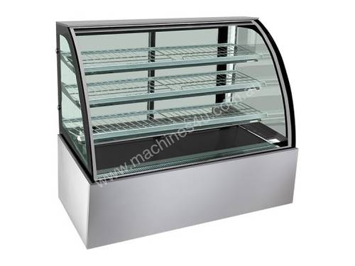 F.E.D. H-SL830 Bonvue Heated Curved Glass Food Display - 900mm
