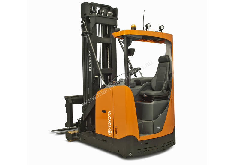 caption Toyota BT Vector VRE150 Very Narrow Aisle Forklift