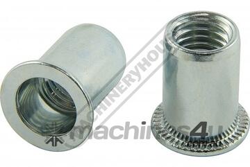 Rivet Nut Inserts - M10 x 1.5mm Steel - Zinc Plated Qty 50 In Pack