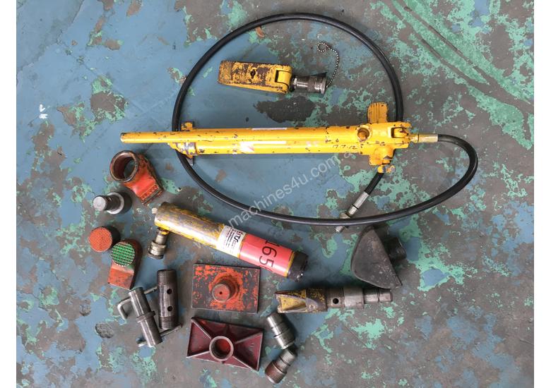 Used enerpac Enerpac Hydraulic Porta Power Kit Hand Pump Ram Spreader