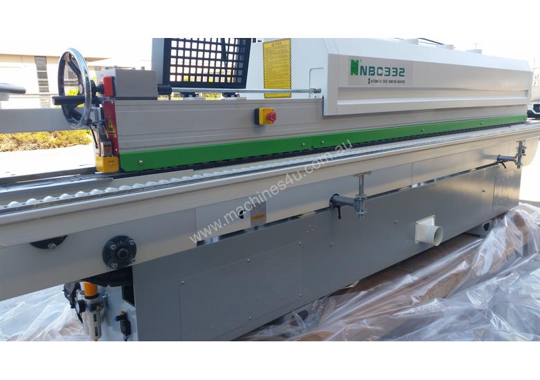 caption NANXING Touch Screen 3 speed Automatic Edgebander NBC332 with one Corner Rounding Machine