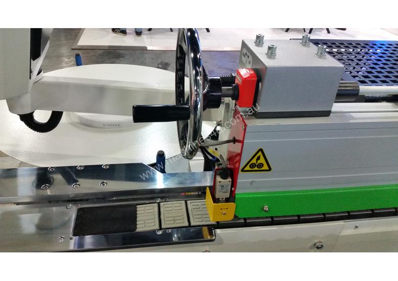 caption NANXING Touch Screen 3 speed Automatic Edgebander NBC332 with one Corner Rounding Machine