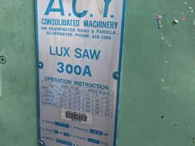 ACY LUX Bandsaw 300A, Vertical Metal Band Saw, 415 Volt 1/2 HP complete with 400 x 500 Bed - picture2' - Click to enlarge