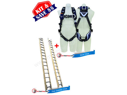 Oldfields Extension Ladder 8.8 Meter with Exofit Safety Harness 