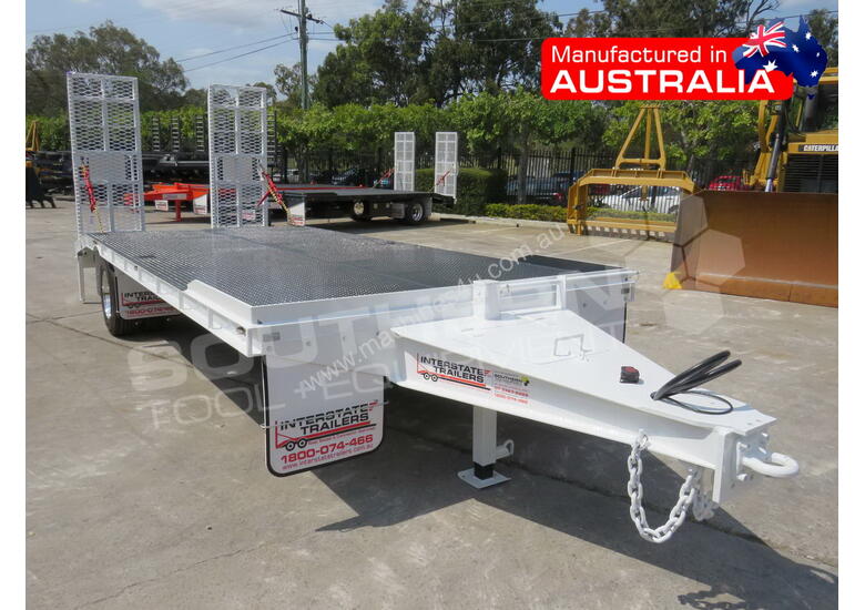 caption Interstate trailers Single Axle Tag Trailer 11 Ton Custom White ATTTAG