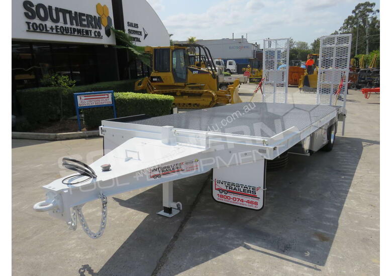caption Interstate trailers Single Axle Tag Trailer 11 Ton Custom White ATTTAG