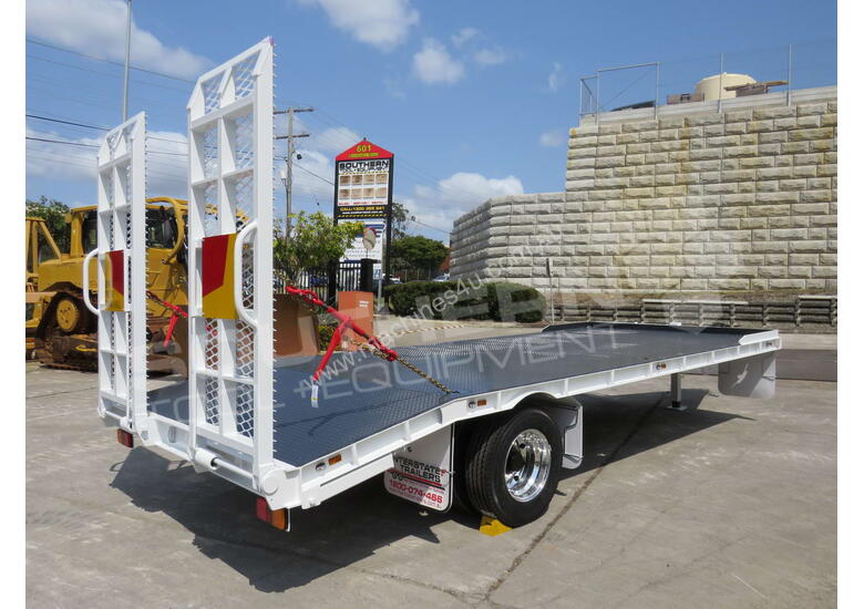 caption Interstate trailers Single Axle Tag Trailer 11 Ton Custom White ATTTAG
