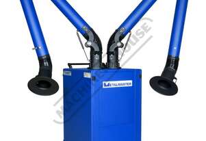 Clear Air Mobile Welding Fume Filter - Twin Arm Dual Stage HEPA Filter System High Volume 2600 m3/h