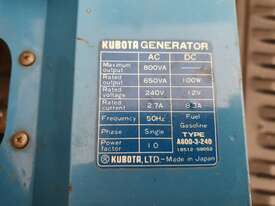 KUBOTA A800 PETROL ENGINE GENERATOR - picture0' - Click to enlarge