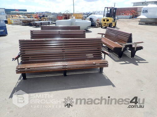 4 X DOUBLE SIDED BENCHES