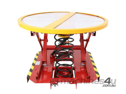 Powder coated Spring Pallet Elevator with Pallet Truck Base