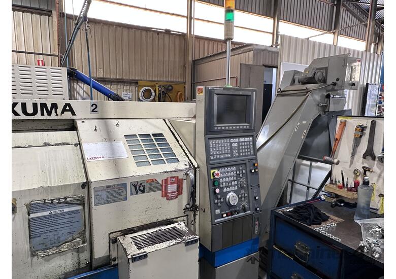 Used 2007 Okuma CNC Lathe Okuma LCS 15 with Bartec Rapidfeed Auto