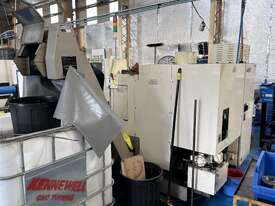 CNC Lathe Okuma LCS - 15 with Bartec Rapidfeed Auto Barloader, Part Catcher, Swarf Conveyor - picture2' - Click to enlarge