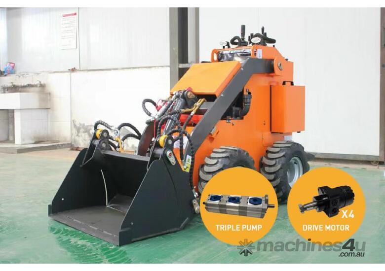 caption M23 Mini Loader (Wheel + Triple Pump + Drive Motor x4) 960mm Wide