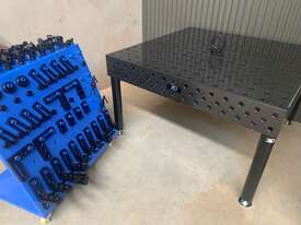 1500mm x 1500mm Weld Table with 80 Piece Clamping Kit and Trolley - Brand New (as pictured) - picture0' - Click to enlarge
