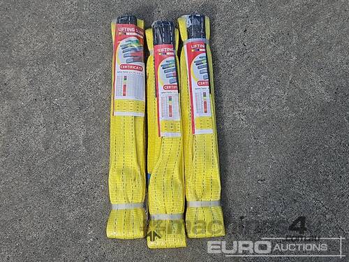 Unused 3T 2m Lifting Slings (3 of) 