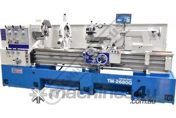 TM-2680G Centre Lathe 660 x 2000mm Turning Capacity - 120mm Spindle Bore Includes Digital Readout