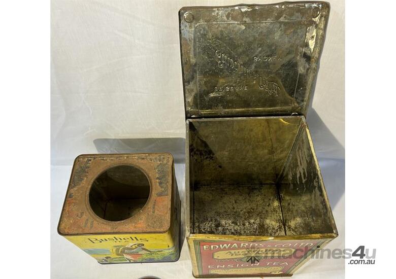 caption QTY 2 X TEA TINS