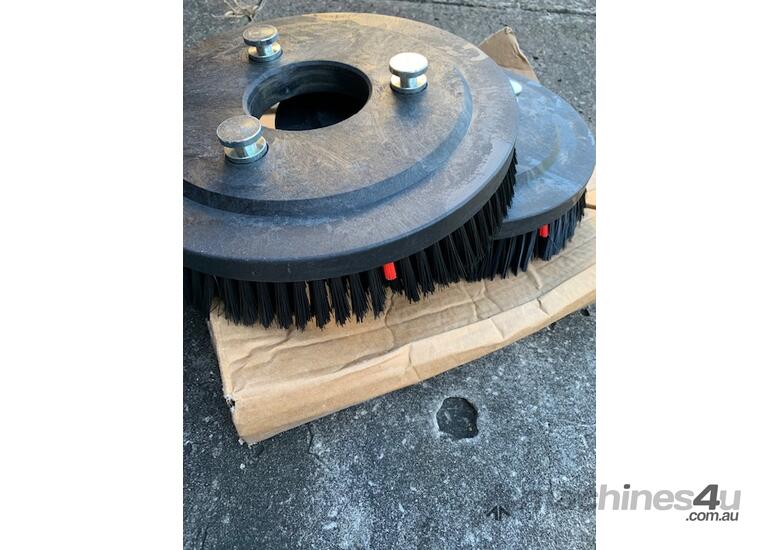 caption Commercial walk behind floor scrubber