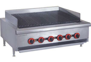 QR-36E Natural Gas 6 Burner Char Grill Top