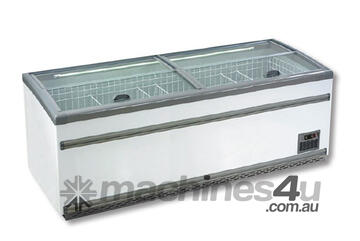 ZCD-L250S Supermarket Island Dual Temperature Freezer & Chiller with Glass Sliding Lids