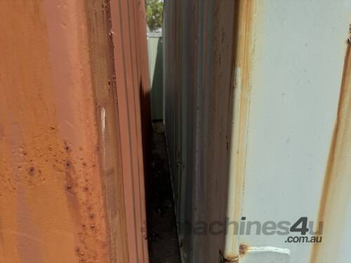caption 20 Foot White Shipping Container