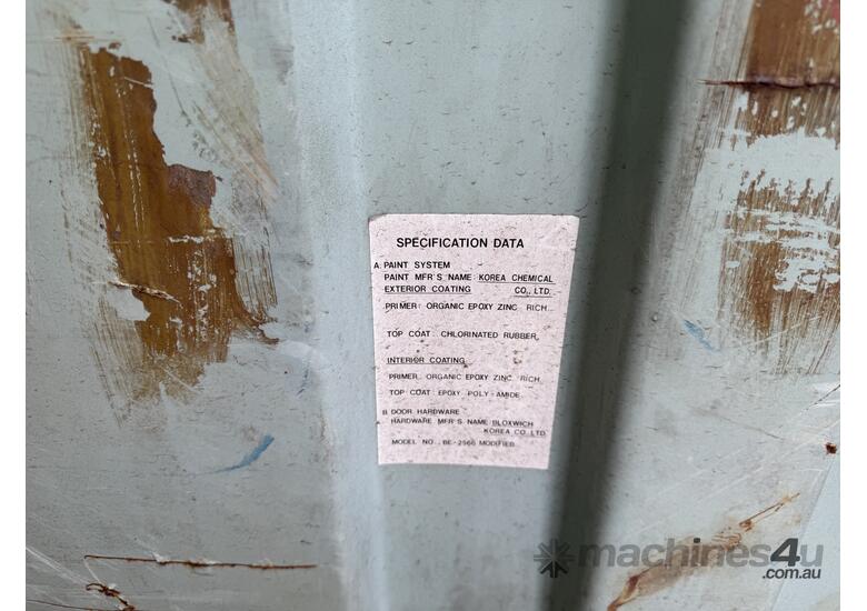 caption 20 Foot White Shipping Container