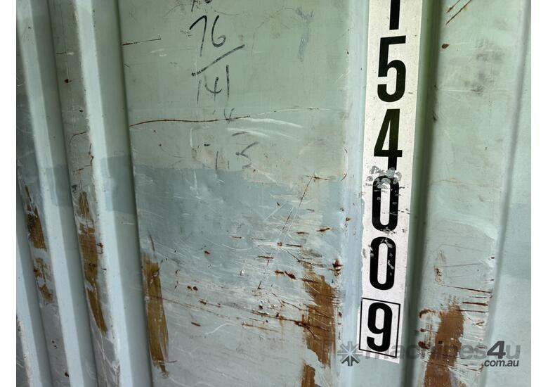 caption 20 Foot White Shipping Container