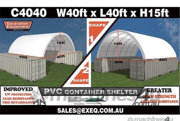 40ft x 40ft Container Shelter - No End Wall