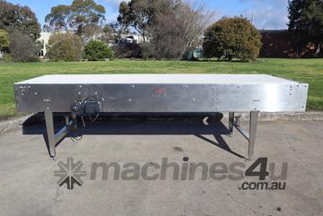 Stainless Steel Motorised Belt Conveyor - 3.4m Long