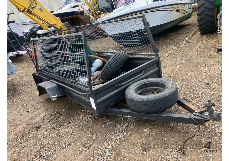 caption 1981 Homemade Single Axle Box Trailer