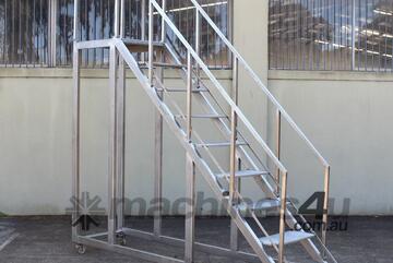 Stainless Steel Mobile Platform Ladder