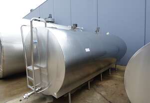 Tank, Stainless Steel Jacketed Horizontal Mixing Tank, 12000Lt, 2290mm Dia x 4480mm L