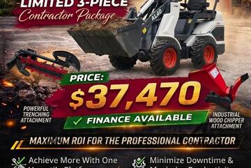 Brand   Ozziquip AL20 Mini Loader, Trencher, Chipper Package.