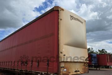 2009 Vawdrey VB S3 Tri Axle Flat Top Curtainsider B Trailer