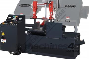 NC Double Column Metal Cutting Band Saw - Automatic Hitch Feed H-300HA-NC Includes Inverter Variable