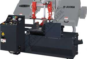 NC Double Column Metal Cutting Band Saw - Automatic Hitch Feed H-300HA-NC Includes Inverter Variable