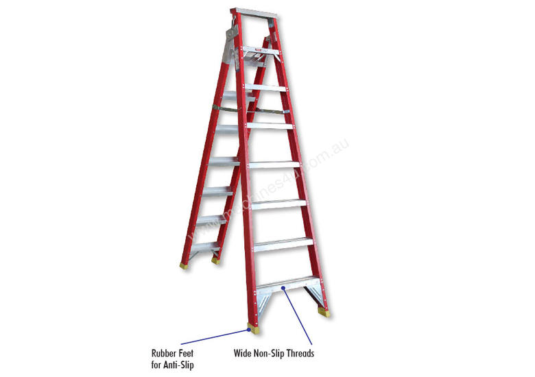 caption ST11105 - 1.7-3.3M FIBREGLASS DUAL PURPOSE LADDER