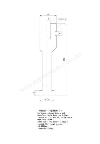Click to view full size photos MULTI-VEE DIE BLOCK FOR PRESS BRAKE 150SQ X 4100
