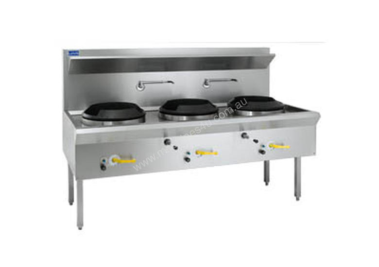 caption Luus Model WL-3C Waterless Wok 3 Chimney Burners