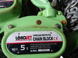 Chain Hoist Block & Tackle 5 ton x 8 mtr lift Load - picture0' - Click to enlarge