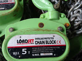 Chain Hoist Block & Tackle 5 ton x 8 mtr lift Load - picture0' - Click to enlarge