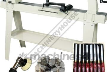 WL-20 Swivel Head Wood Lathe & Tooling Package Deal 370mm Swing x 1100mm Between Centres Variable S