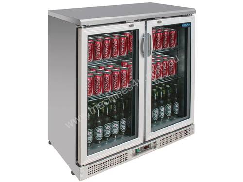 Polar CE206-A - Bar Display Cooler Stainless Steel Double Hinged Doors