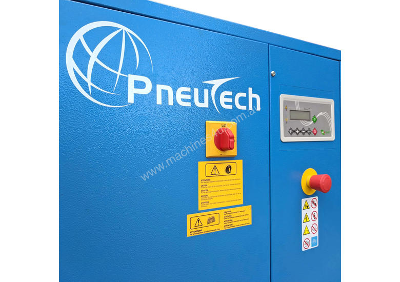 caption Pneutech 5.5hp Rotary Screw Air Compressor, Compressed Air Dryer, 270L Receiver - 5 YEAR WARRANTY